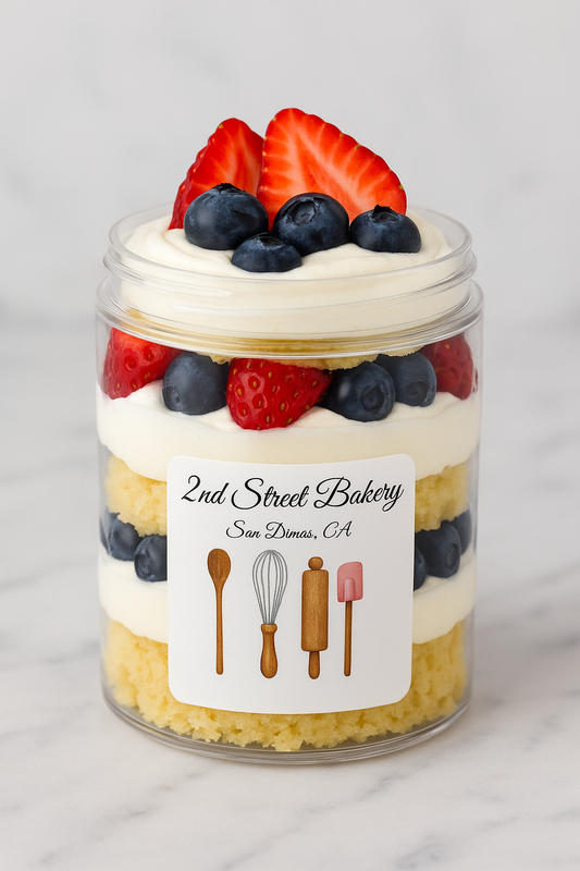 Red, White and Blueberry Butter cake jar